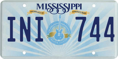 MS license plate INI744