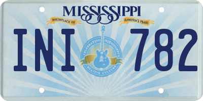 MS license plate INI782