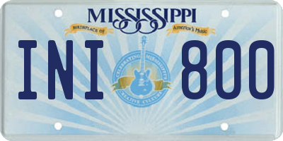 MS license plate INI800
