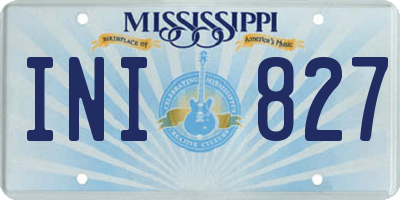 MS license plate INI827
