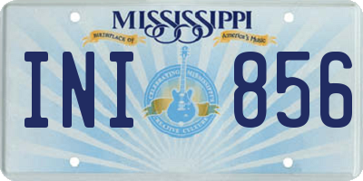 MS license plate INI856