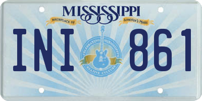 MS license plate INI861
