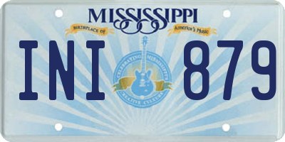 MS license plate INI879