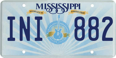MS license plate INI882