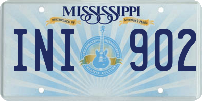 MS license plate INI902