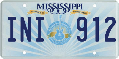 MS license plate INI912