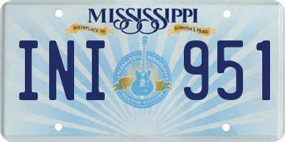 MS license plate INI951