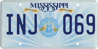 MS license plate INJ069
