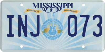 MS license plate INJ073
