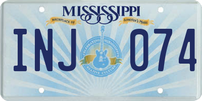 MS license plate INJ074