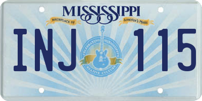 MS license plate INJ115