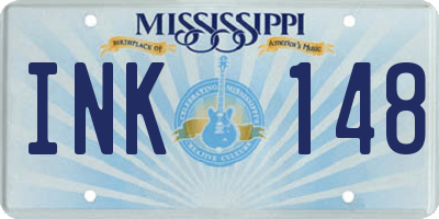 MS license plate INK148