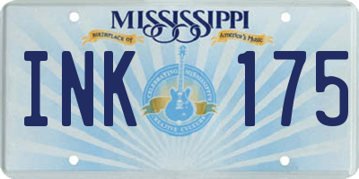 MS license plate INK175