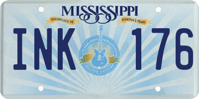 MS license plate INK176