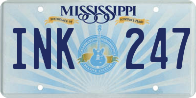 MS license plate INK247