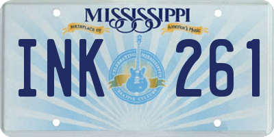 MS license plate INK261