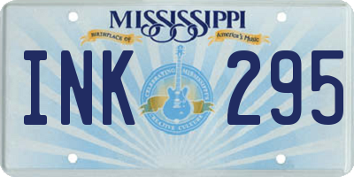 MS license plate INK295