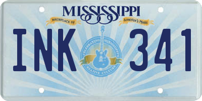 MS license plate INK341