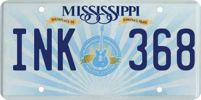 MS license plate INK368