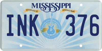 MS license plate INK376