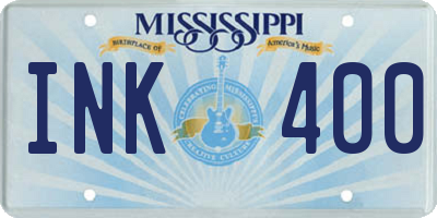 MS license plate INK400