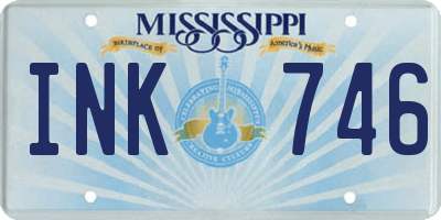 MS license plate INK746