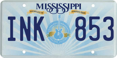 MS license plate INK853