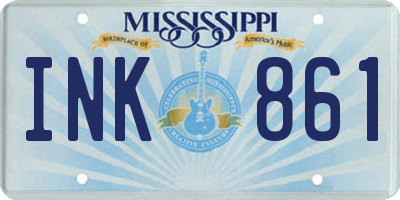 MS license plate INK861