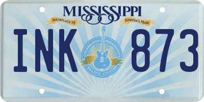 MS license plate INK873