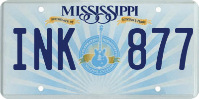 MS license plate INK877