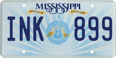 MS license plate INK899