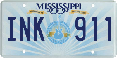 MS license plate INK911
