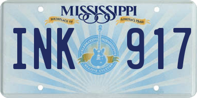 MS license plate INK917
