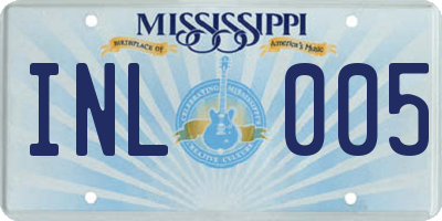 MS license plate INL005