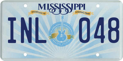 MS license plate INL048