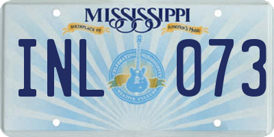 MS license plate INL073
