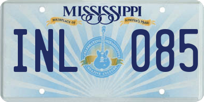 MS license plate INL085