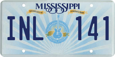 MS license plate INL141