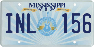 MS license plate INL156