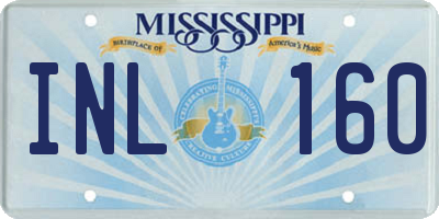 MS license plate INL160