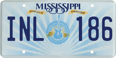 MS license plate INL186