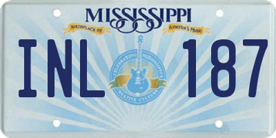 MS license plate INL187