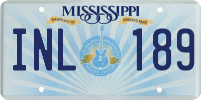 MS license plate INL189