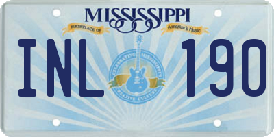 MS license plate INL190