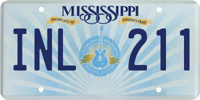 MS license plate INL211