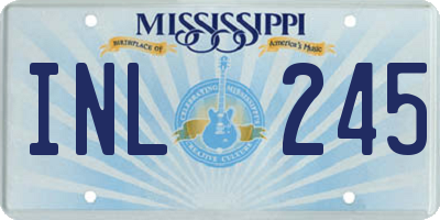 MS license plate INL245