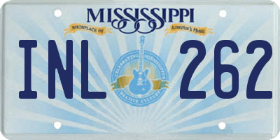 MS license plate INL262