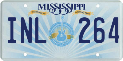 MS license plate INL264
