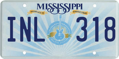 MS license plate INL318