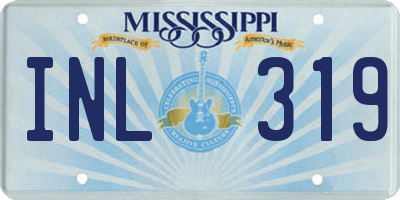 MS license plate INL319